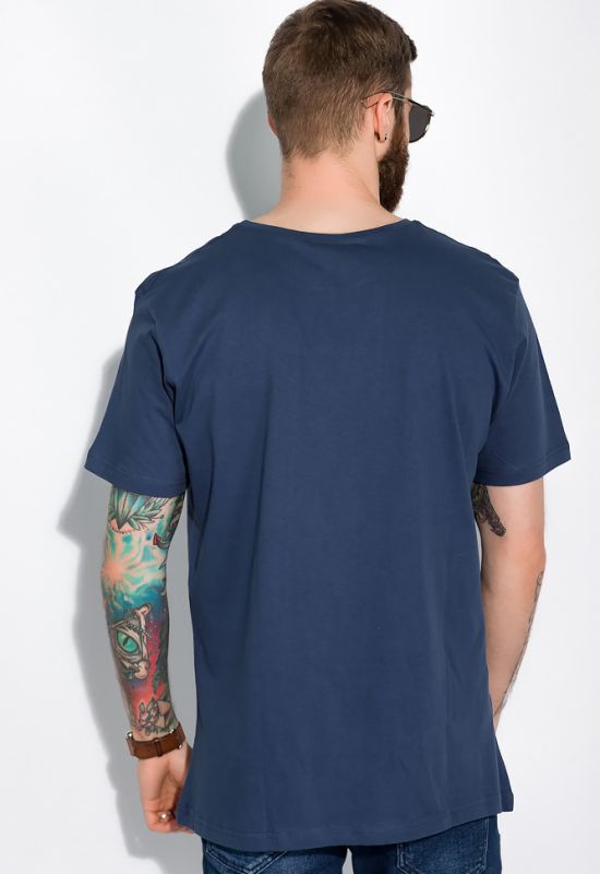 Хлопковая футболка 148P114-6 (синий)