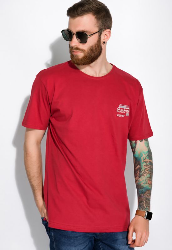 Хлопковая футболка 148P114-7 (бордовый)