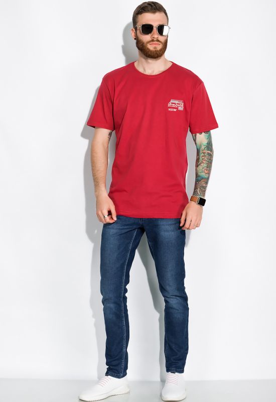 Хлопковая футболка 148P114-7 (бордовый)