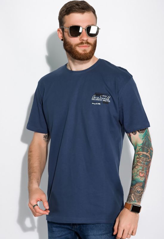 Бавовняна футболка 148P114-7 (синій)