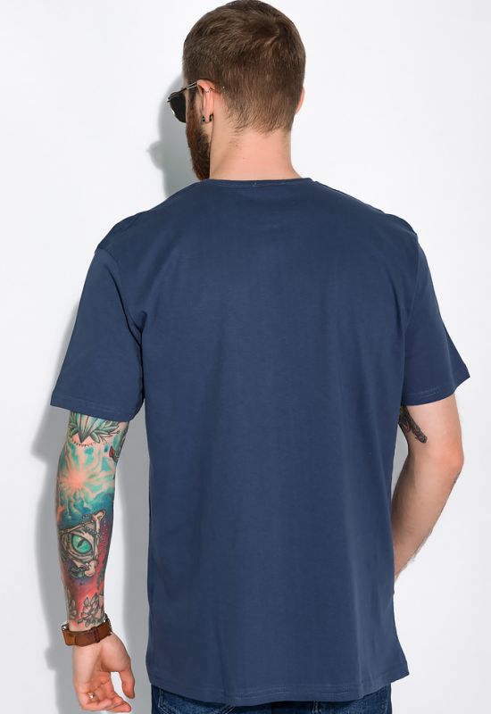 Хлопковая футболка 148P114-7 (синий)