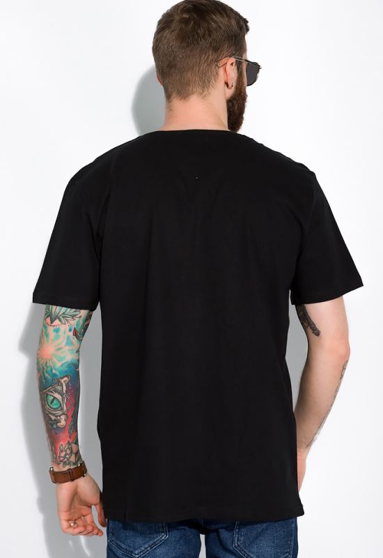 Бавовняна футболка 148P114-7 (чорний)