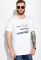 Хлопковая футболка с надписью 148P114-8 (белый)
