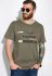 Бавовняна футболка з написом 148P114-8 (хакі)