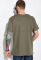 Хлопковая футболка с надписью 148P114-8 (хаки)
