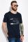 Бавовняна футболка з написом 148P114-8 (темно-синій)