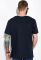 Бавовняна футболка з написом 148P114-8 (темно-синій)