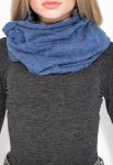 Хомут жіночий однотонний 73PD0035 (джинсовий/меланжевий)