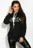 Худі жіноче на флісі 120POI19074 (чорний)