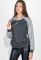 Худі жіноче рукав реглан 317F008 (графітовий/сірий)