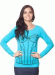 КЛ 011 Кофта жіноча (бірюзовий)