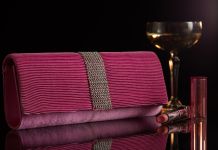 Клатч форми baguette c драпіруванням HY024 (рожевий)