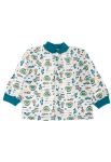 Кофта ясельная 120PTRKT9689-2 (белый/бирюзовый)