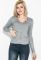 Кофта жіноча декорована ґудзиками 81PD161 (сірий)