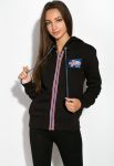 Кофта женская на флисе 120PO1185 (черный)