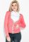 Кофта жіноча на ґудзиках з кишенями 81PD02 (кораловий)