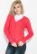 Кофта жіноча з кркужевом на ґудзиках 81PD174 (кораловий)