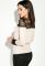 Кофта женская с кружевом 95P1765 (кремовый/черный)