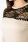 Кофта женская с кружевом 95P1765 (кремовый/черный)