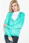 Кофта женская с рюшами 81PD1182 (ментоловый)