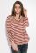 Кофта жіноча в смужку 516F073 (теракотовий)