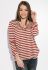 Кофта жіноча в смужку 516F073 (теракотовий)