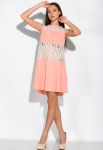 Кокетлива сукня 120PMA1644 (молочний/персиковий)
