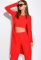 Комплект кардиган топ та штани жіночий 120PSS008-1 (червоний)