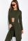 Комплект кардиган топ и штаны женский 120PSS008 (хаки)