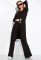 Комплект кардиган топ та штани жіночий 120PSS008 (чорний)