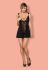 Комплект Obsessive CHARMEA BABYDOLL+str (чорний)