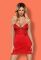 Комплект Obsessive LOVICA CHEMISE+str (червоний)