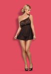 Комплект Obsessive MEROSSA BABYDOLL (черный)