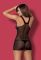 Комплект Obsessive PICCOROSA CHEMISE (чорний)