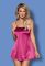 Комплект Obsessive SATINIA BABYDOLL (рожевий)