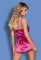 Комплект Obsessive SATINIA BABYDOLL (рожевий)