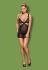 Комплект Obsessive SWANITA CHEMISE+str (чорний)