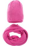 Комплект шапка хомут женский 65PF95-042 (малиновый)