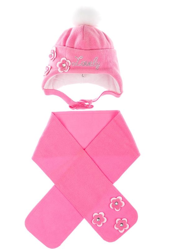 Комплект шапка шарф 120PTLM007 junior (розовый)