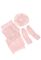 Комплект жіночий шапка шарф та мітенки тонкий 65PF3021 (рожевий)