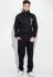 Костюм чоловічий однотонний спорт з вертикальним принтом 70PD5012 (чорний)