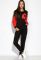 Костюм спорт жіночий 128P001 (чорний/червоний)