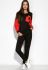 Костюм спорт женский 128P001 (черный/красный)
