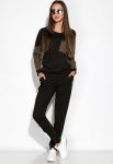 Костюм спорт женский 128P001 (черный/зеленый) Костюм спорт женский 128P001 (черный/зеленый)