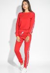 Костюм спорт женский с бусинами 32P026 (красный)