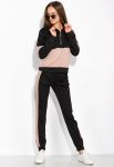 Костюм спортивный констрастных цветов 151P054 (черный)