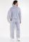 Костюм спортивный мужской однотонный с капюшоном 103P001 (светло-серый)