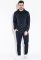 Костюм спортивний чоловічий однотонний з капюшоном 103P001 (темно-синій)