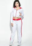 Костюм спортивный с укороченным верхом 74PD808 (белый/красный)