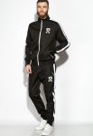 Костюм спортивный утепленный 120PTM7777 (черный/белый)